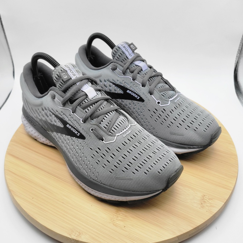 Brooks Ghost 13 Womens Grey Black Lavender Running Shoes 1203381B064 Size 9